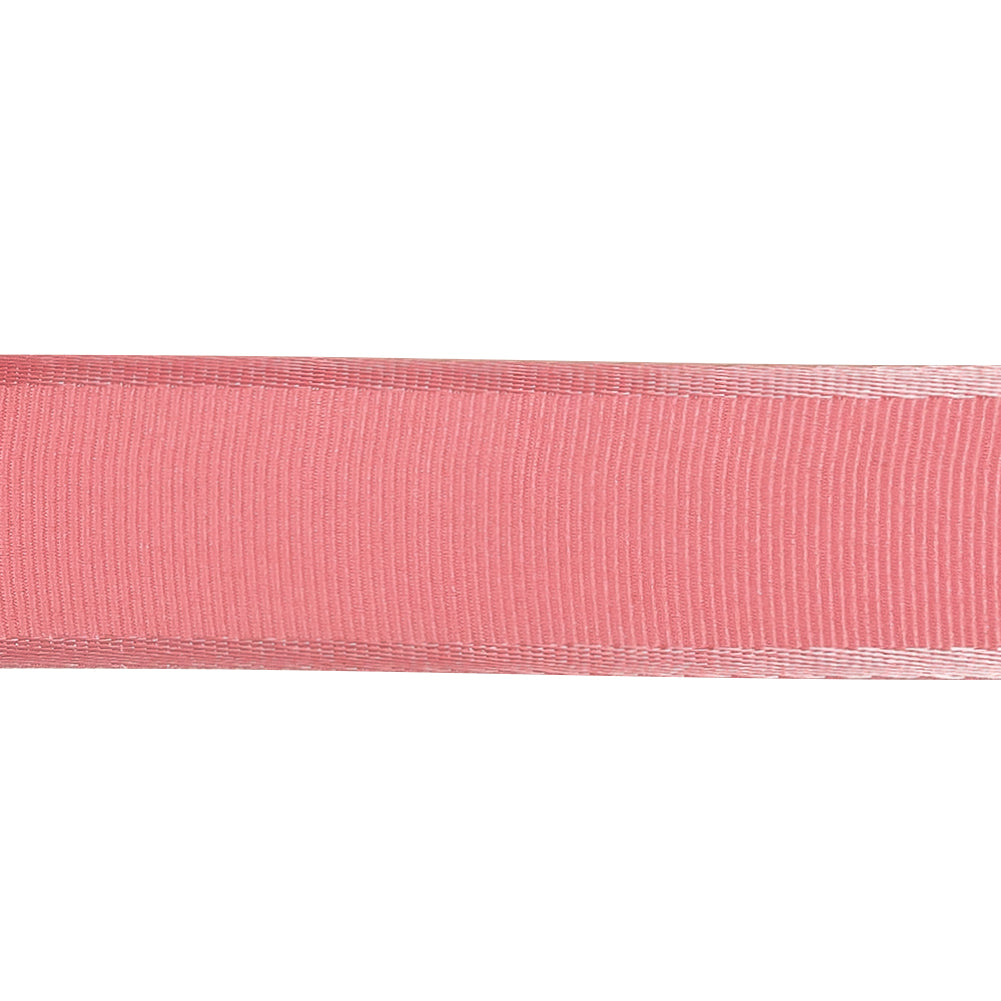 Bubblegum Satin-Edged Grosgrain Ribbon - 1" Detail Bubblegum Satin-Edged Grosgrain Ribbon - 1" Detail