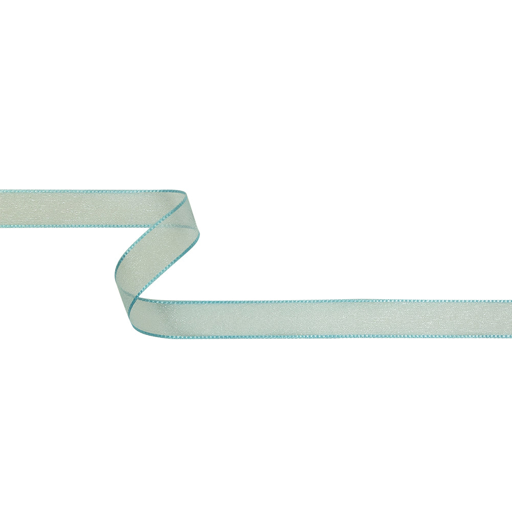 Sky Blue Shimmering Organza Ribbon with Woven Edges - 0.75" Sky Blue Shimmering Organza Ribbon with Woven Edges - 0.75"