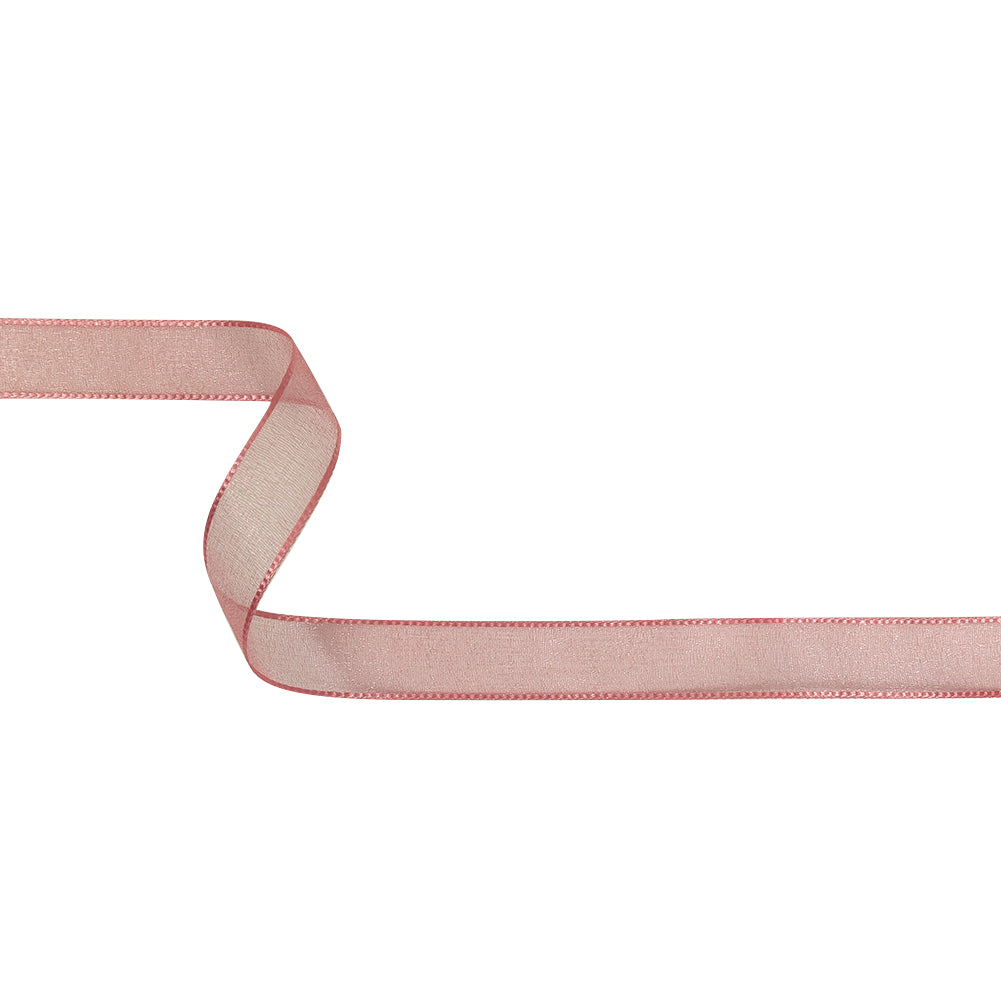 Bubblegum Shimmering Organza Ribbon with Woven Edges - 0.75" Bubblegum Shimmering Organza Ribbon with Woven Edges - 0.75"