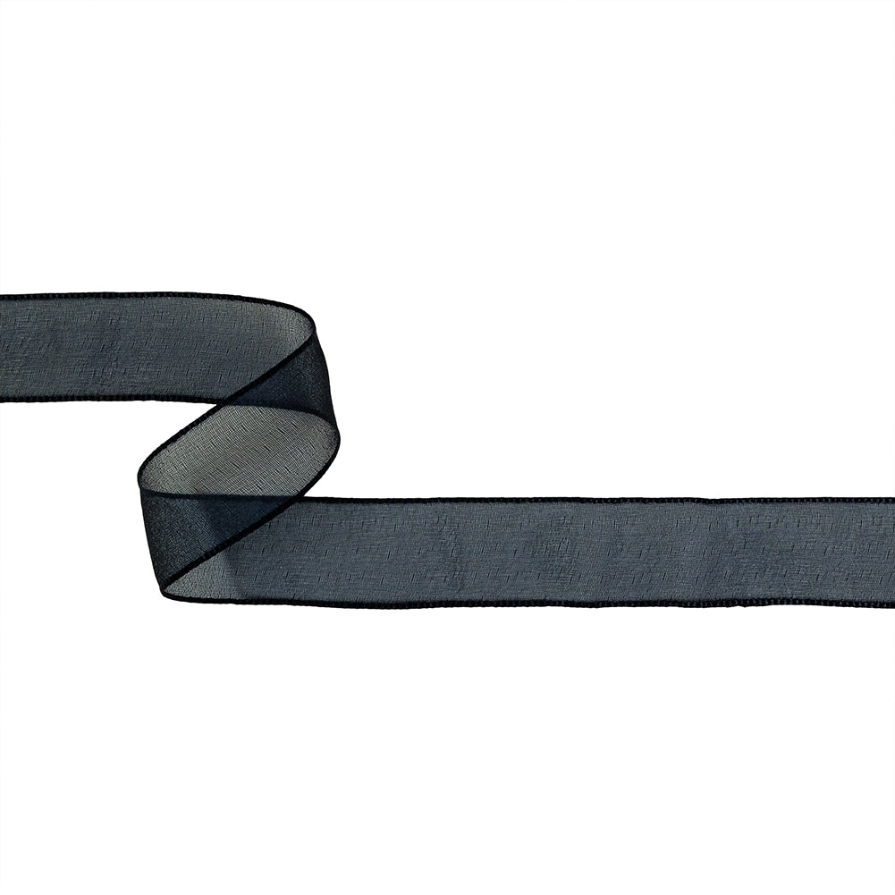 Navy Shimmering Organza Ribbon with Woven Edges - 1.125" Navy Shimmering Organza Ribbon with Woven Edges - 1.125"