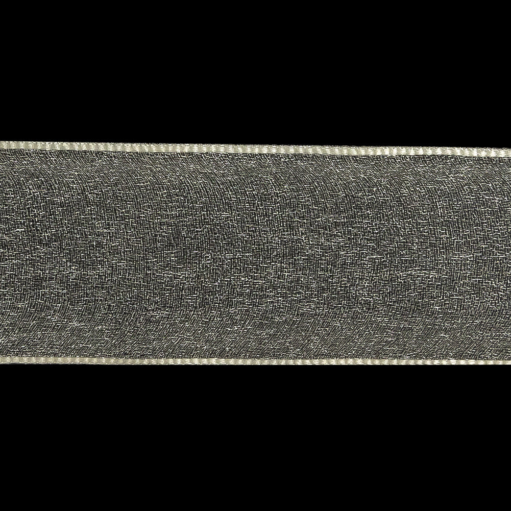 Cannoli Cream Shimmering Organza Ribbon with Woven Edges - 1.5" Detail Cannoli Cream Shimmering Organza Ribbon with Woven Edges - 1.5" Detail