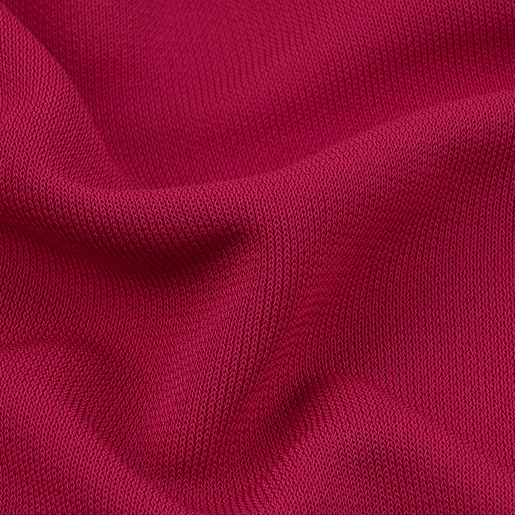 Fuchsia Rayon Crepe Knit Detail Fuchsia Rayon Crepe Knit Detail