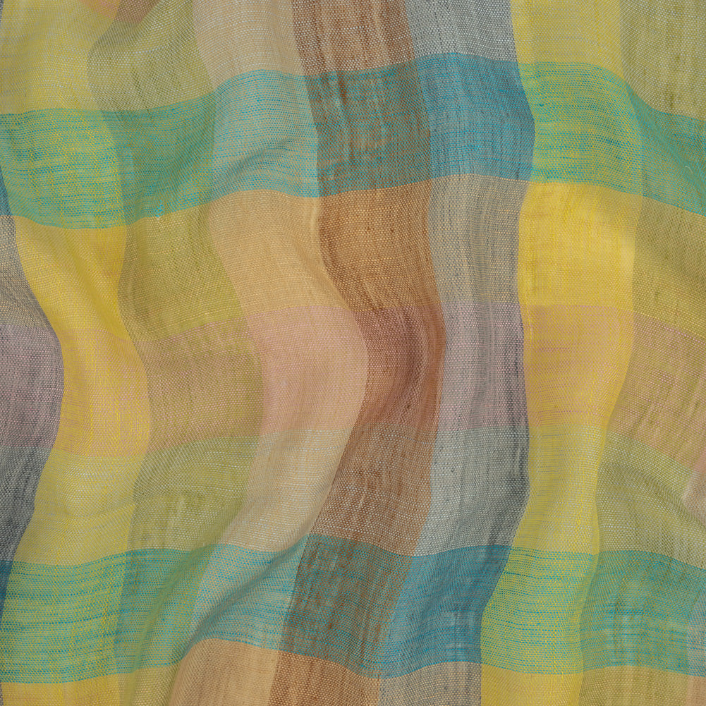 Rainbow Checkered Linen Scrim Rainbow Checkered Linen Scrim