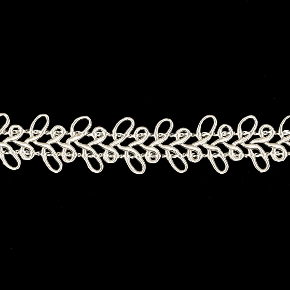 White Loops Braided Trim - 0.75" Detail White Loops Braided Trim - 0.75" Detail