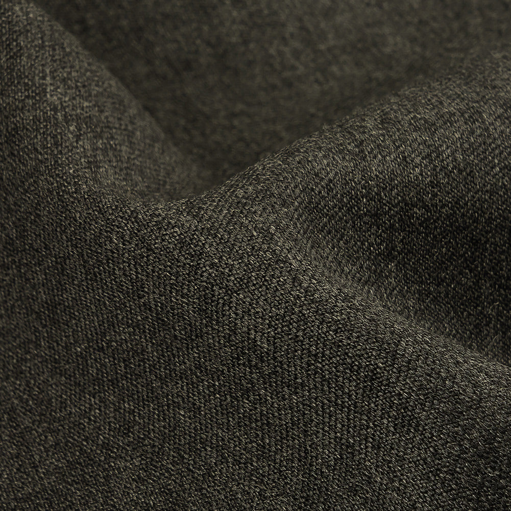 Heathered Gray Wool Twill Suiting Detail Heathered Gray Wool Twill Suiting Detail