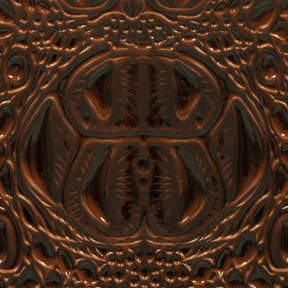 Alligator 3D Embossed Vinyl - Caramel - Congaree Collection Detail Alligator 3D Embossed Vinyl - Caramel - Congaree Collection Detail