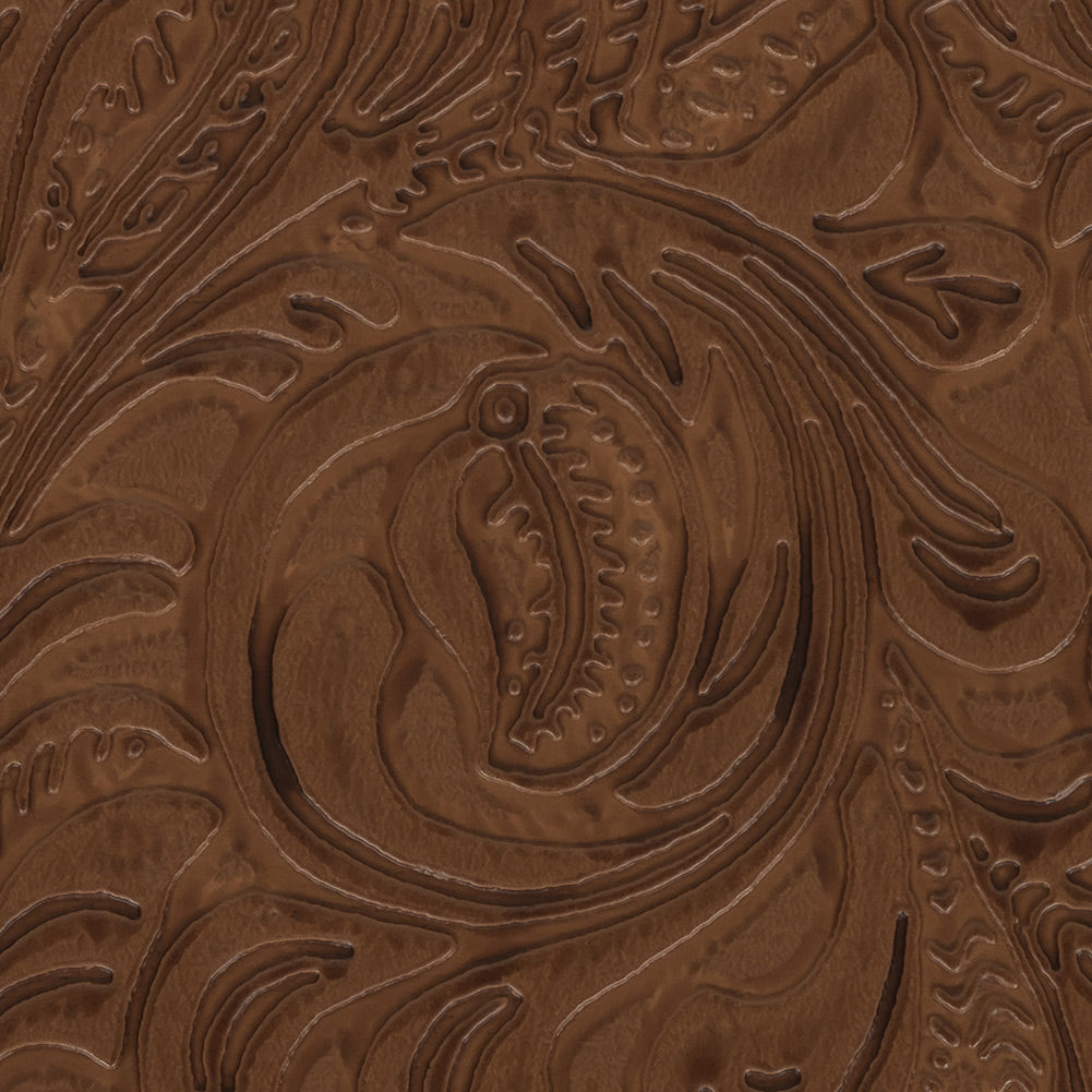 Vintage-Look Floral Embossed Vinyl - Peanut - Wynonna Collection Detail Vintage-Look Floral Embossed Vinyl - Peanut - Wynonna Collection Detail