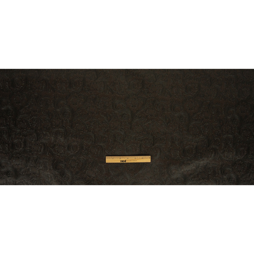 Vintage-Look Floral Embossed Vinyl - Chocolate - Wynonna Collection Full Vintage-Look Floral Embossed Vinyl - Chocolate - Wynonna Collection Full