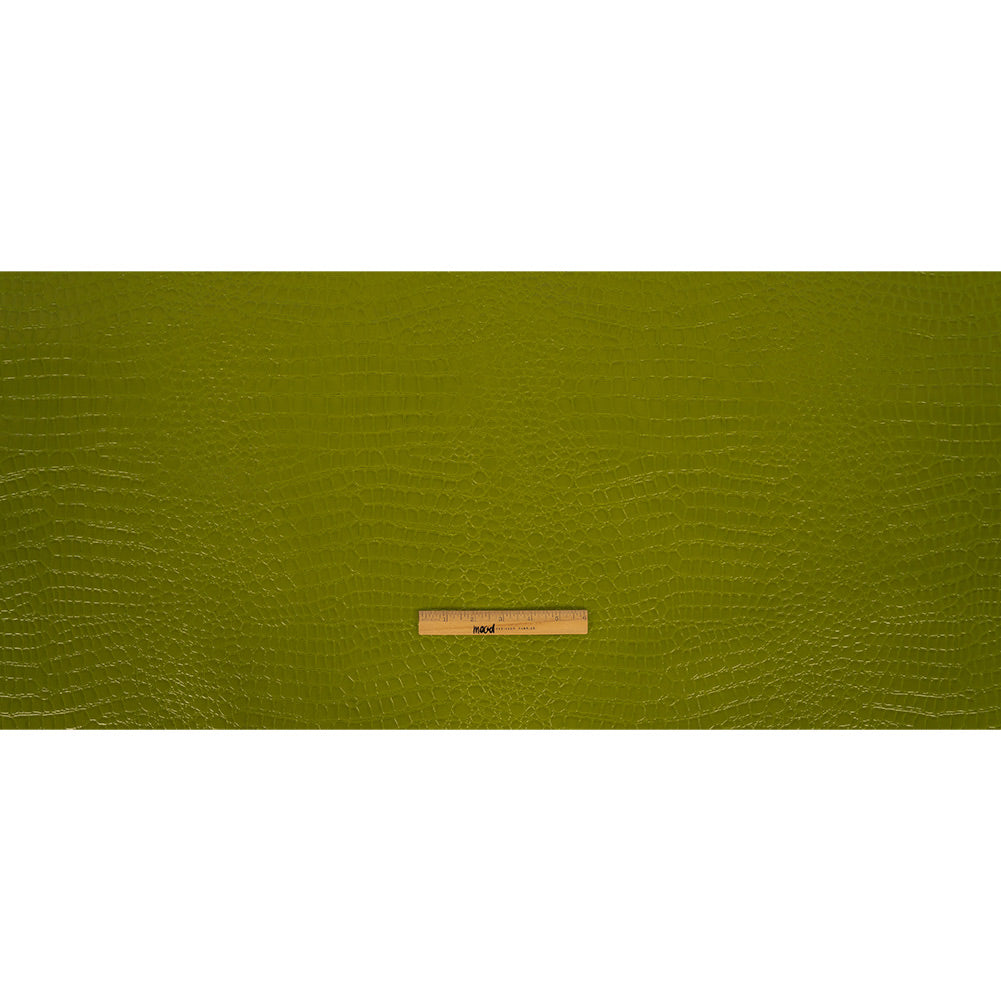 Faux Crocodile Patent Leather - Avocado - Brisbane Collection Full Faux Crocodile Patent Leather - Avocado - Brisbane Collection Full