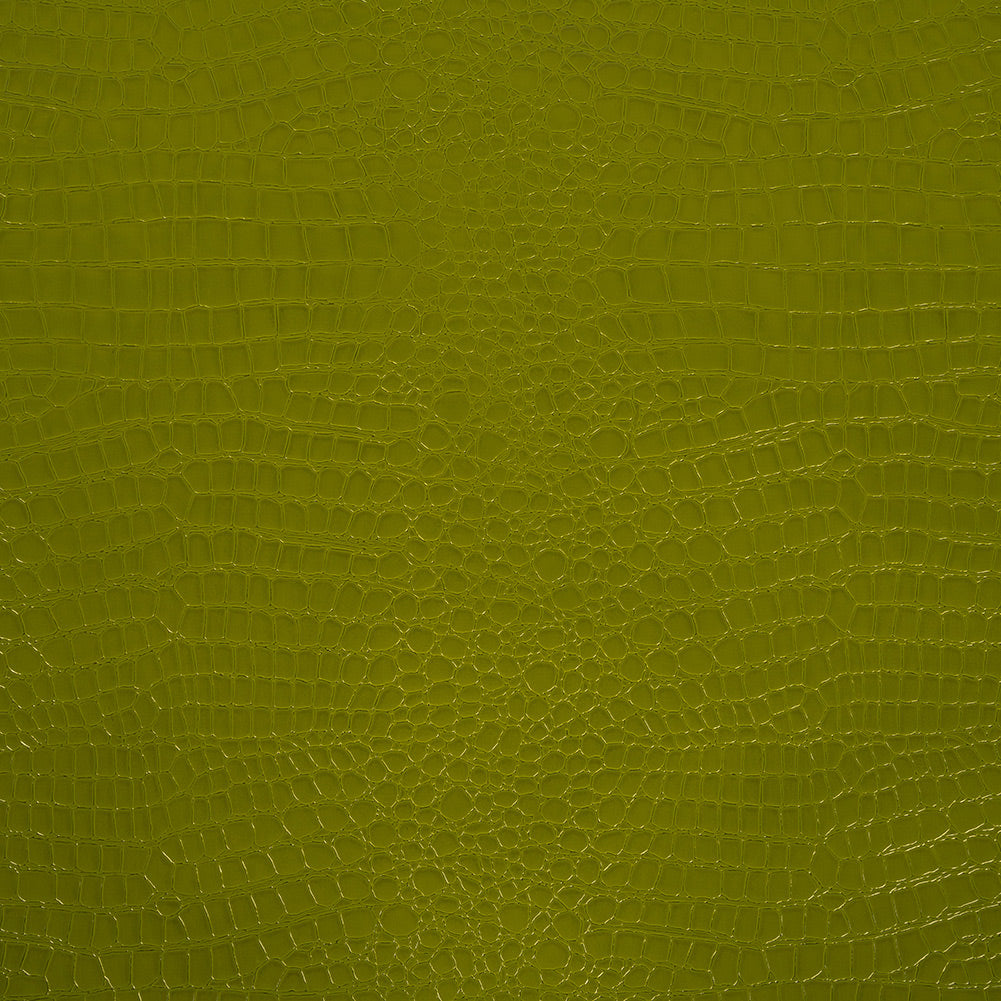 Faux Crocodile Patent Leather - Avocado - Brisbane Collection Faux Crocodile Patent Leather - Avocado - Brisbane Collection