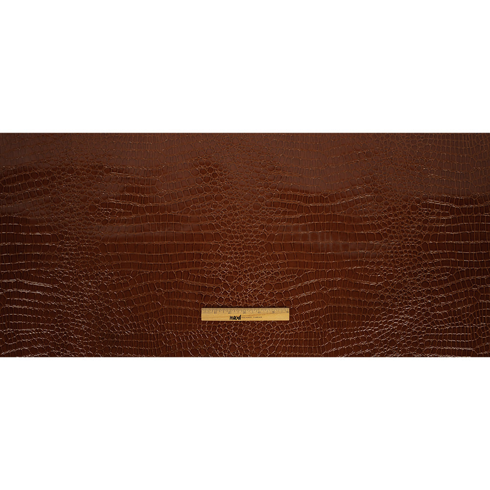 Faux Crocodile Patent Leather - Cinnamon - Brisbane Collection Full Faux Crocodile Patent Leather - Cinnamon - Brisbane Collection Full