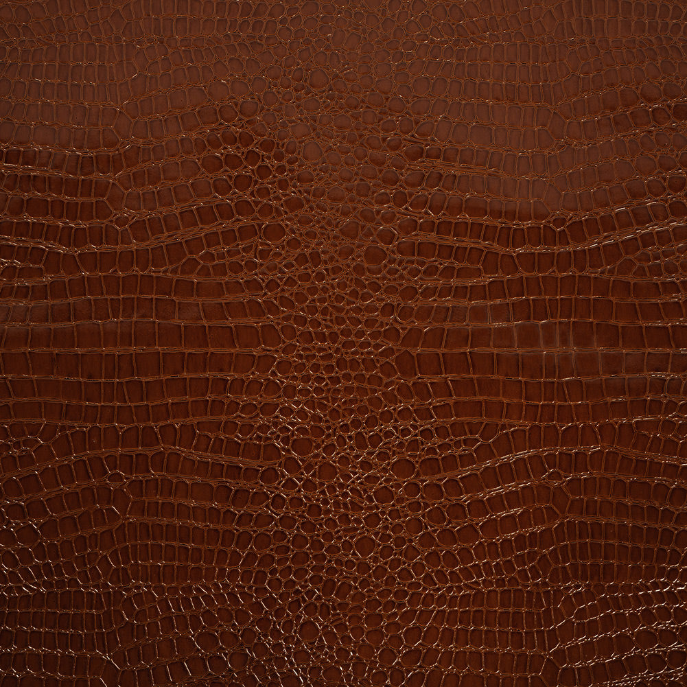 Faux Crocodile Patent Leather - Cinnamon - Brisbane Collection Faux Crocodile Patent Leather - Cinnamon - Brisbane Collection