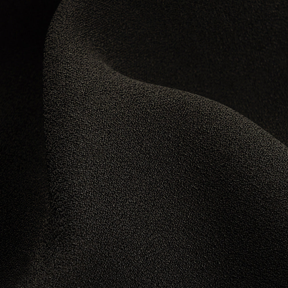 Italian Black Lightweight Rayon Crepe Detail Italian Black Lightweight Rayon Crepe Detail