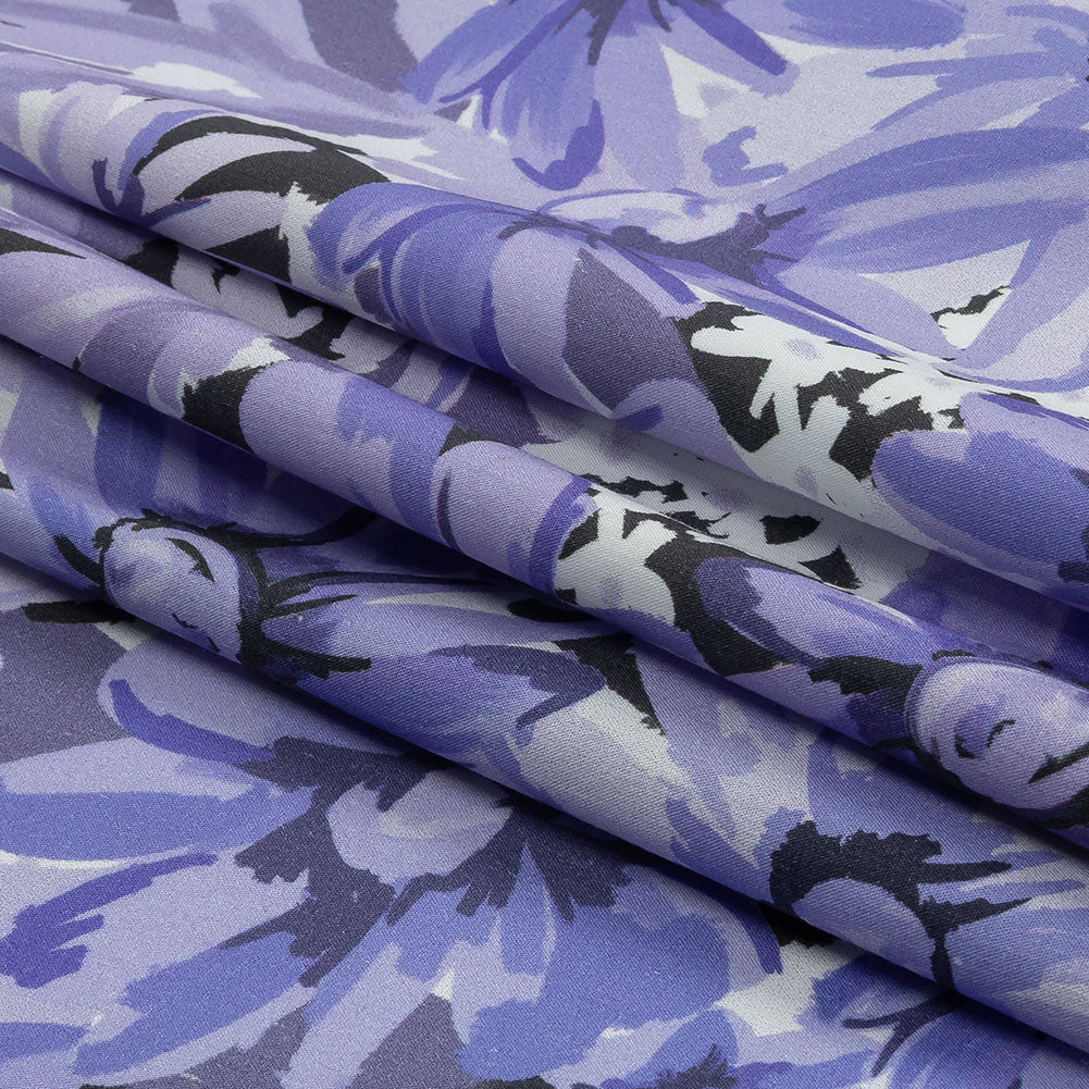 Stretch Cotton Poplin Print - Blue Floral - Mood Exclusive Freya's Passion Folded Stretch Cotton Poplin Print - Blue Floral - Mood Exclusive Freya's Passion Folded