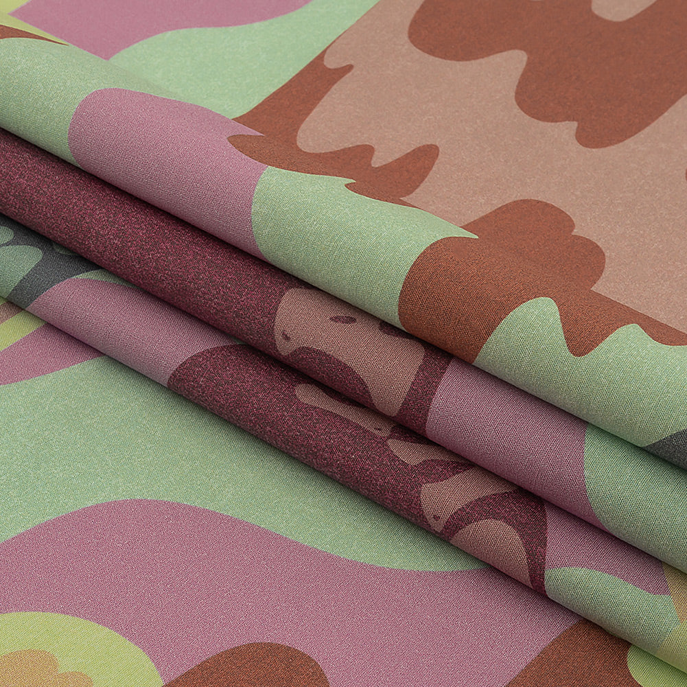 Stretch Cotton Poplin Print - Pink and Yellow Clouds and Bubbles - Mood Exclusive Buttoned Up Folded Stretch Cotton Poplin Print - Pink and Yellow Clouds and Bubbles - Mood Exclusive Buttoned Up Folded