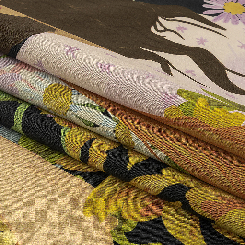 Stretch Cotton Poplin Print - Sky Captain Women and Flowers - Mood Exclusive Femmes au Jardin Folded Stretch Cotton Poplin Print - Sky Captain Women and Flowers - Mood Exclusive Femmes au Jardin Folded