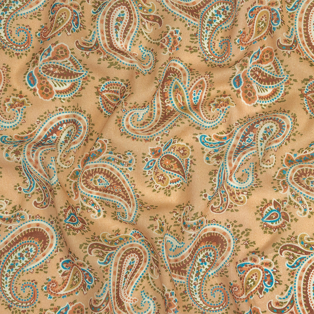 Mood Exclusive Toasted Almond Peacock Revolution Cotton Gauze Mood Exclusive Toasted Almond Peacock Revolution Cotton Gauze