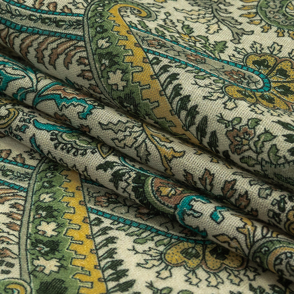 Cotton Gauze - Blue Paisley - Mood Exclusive Kiss the Sky Print Folded Cotton Gauze - Blue Paisley - Mood Exclusive Kiss the Sky Print Folded