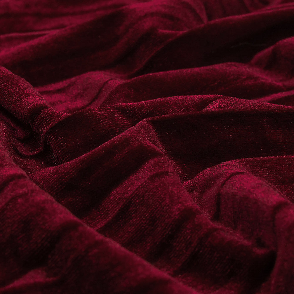 Pleated Velour - Wine - Tver Collection Detail Pleated Velour - Wine - Tver Collection Detail