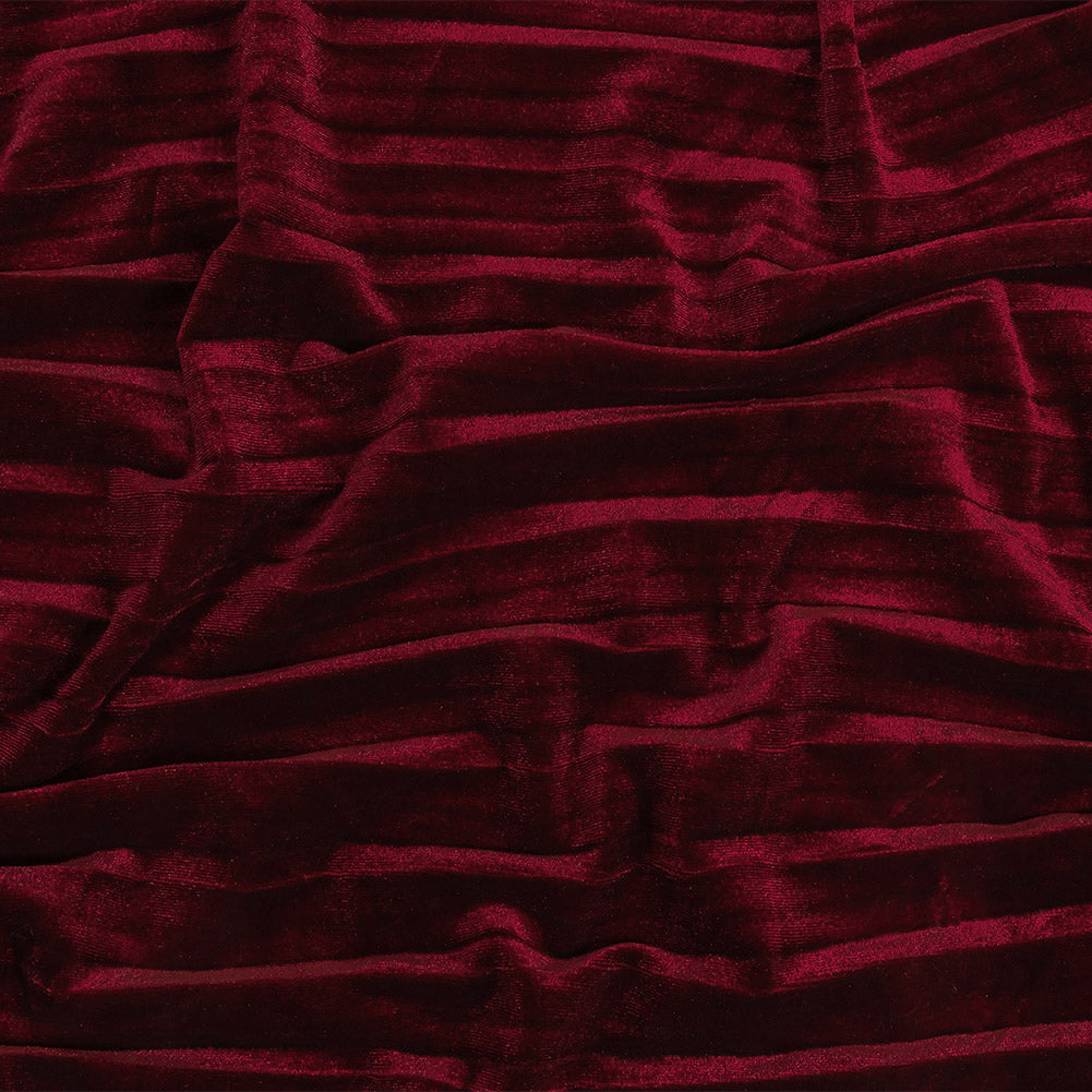 Pleated Velour - Wine - Tver Collection Pleated Velour - Wine - Tver Collection