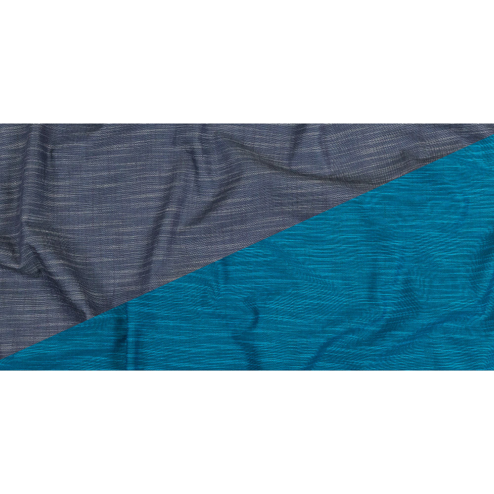 Phthalo Blue Striated Cotton Chambray Full Phthalo Blue Striated Cotton Chambray Full