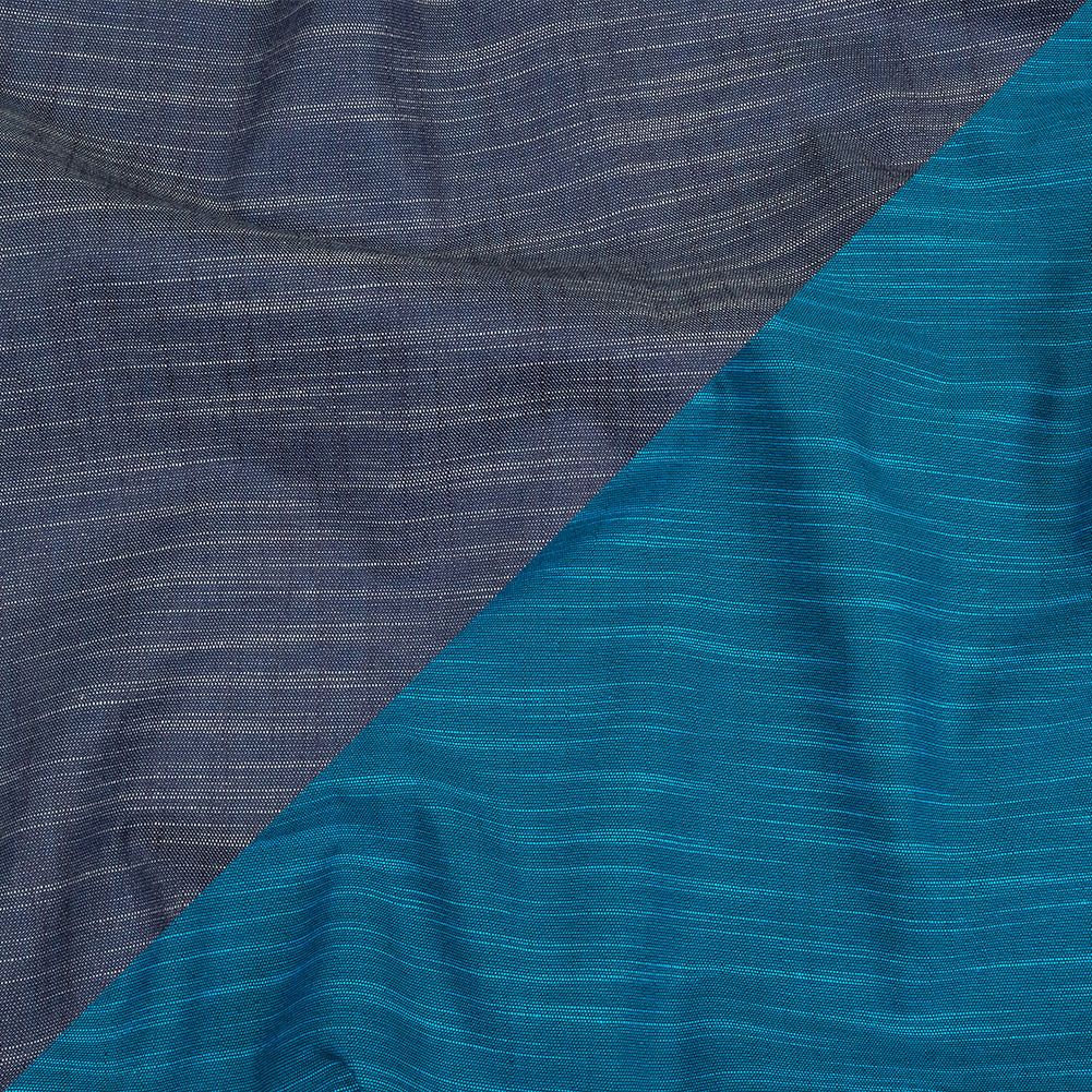 Phthalo Blue Striated Cotton Chambray Phthalo Blue Striated Cotton Chambray