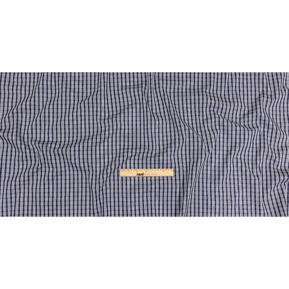 Astral Aura and White Plaid Twill Cotton Shirting Full Astral Aura and White Plaid Twill Cotton Shirting Full