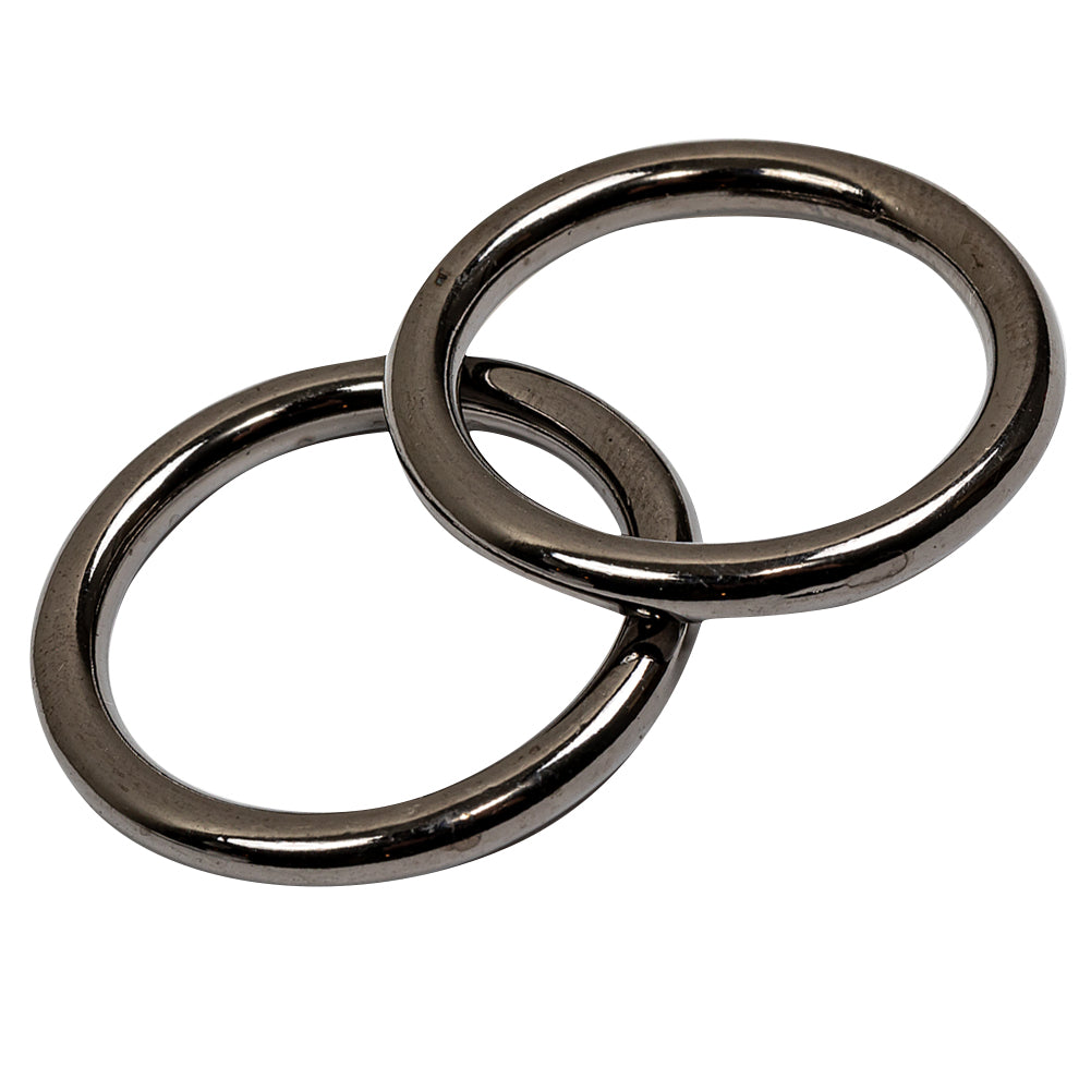 Gunmetal Solid Metal O Ring - 1" Detail Gunmetal Solid Metal O Ring - 1" Detail