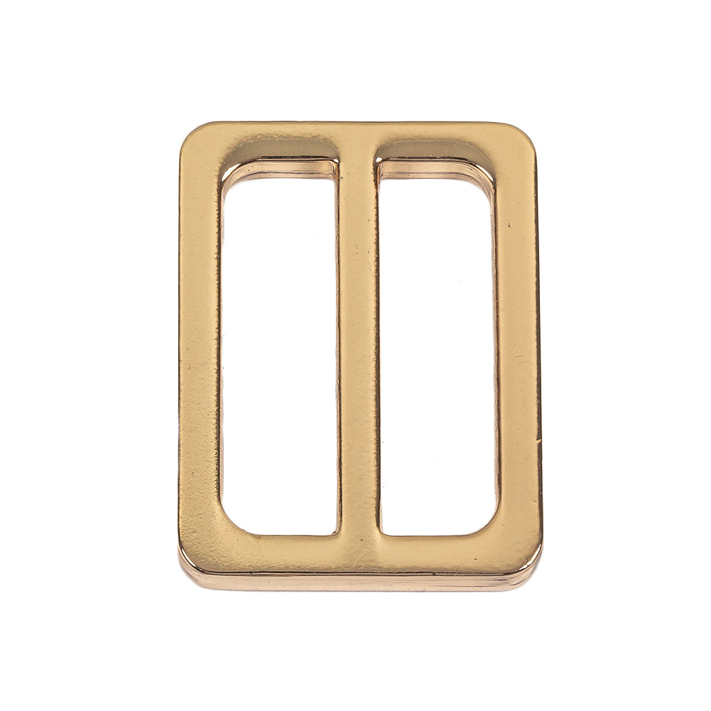 Bright Gold Rectangular Metal Slider - 1.25" x 1" Bright Gold Rectangular Metal Slider - 1.25" x 1"