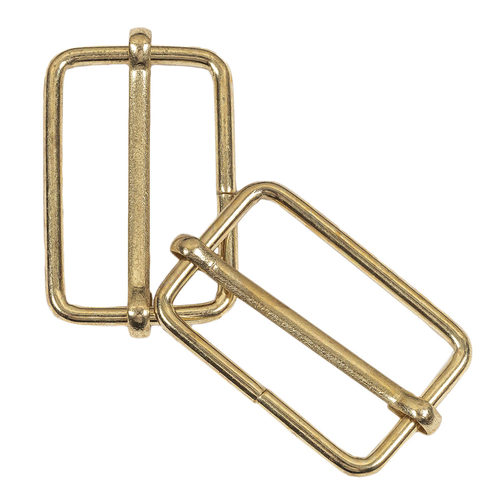 Yellow Gold Rectangular Overall Slides Pair - 1.25" x 1" Yellow Gold Rectangular Overall Slides Pair - 1.25" x 1"