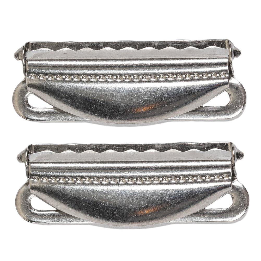 Silver Metal Suspender Slide Adjusters Pair - 1.5" Silver Metal Suspender Slide Adjusters Pair - 1.5"