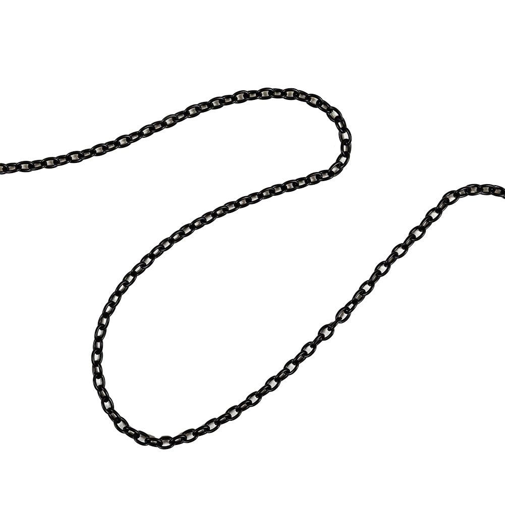 Matte Black Chain Purse Strap with Lobster Claw Clasp and O Ring - 53.5" X 0.5" Matte Black Chain Purse Strap with Lobster Claw Clasp and O Ring - 53.5" X 0.5"