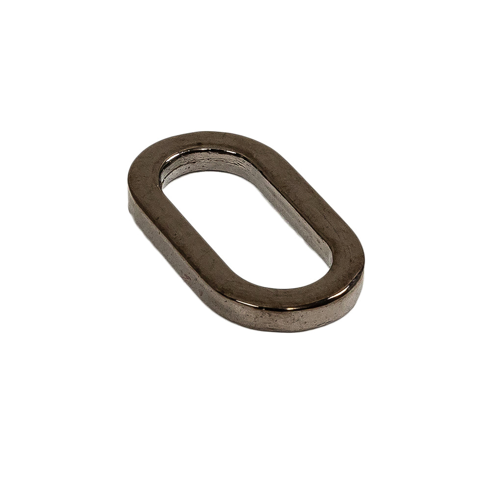 Gunmetal Oval Ring - 1" X 0.5" Detail Gunmetal Oval Ring - 1" X 0.5" Detail