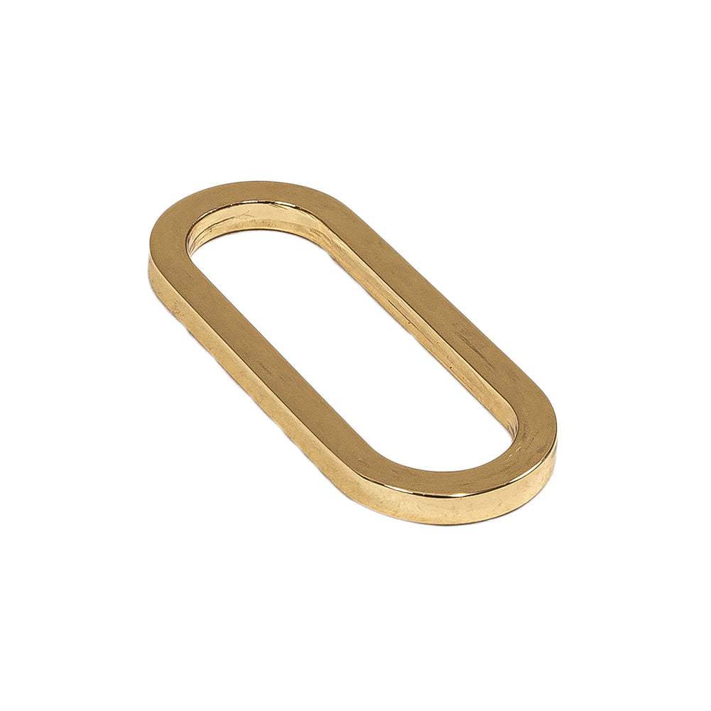 Gold Metal Oval Ring - 1.5" X 0.5" Detail Gold Metal Oval Ring - 1.5" X 0.5" Detail