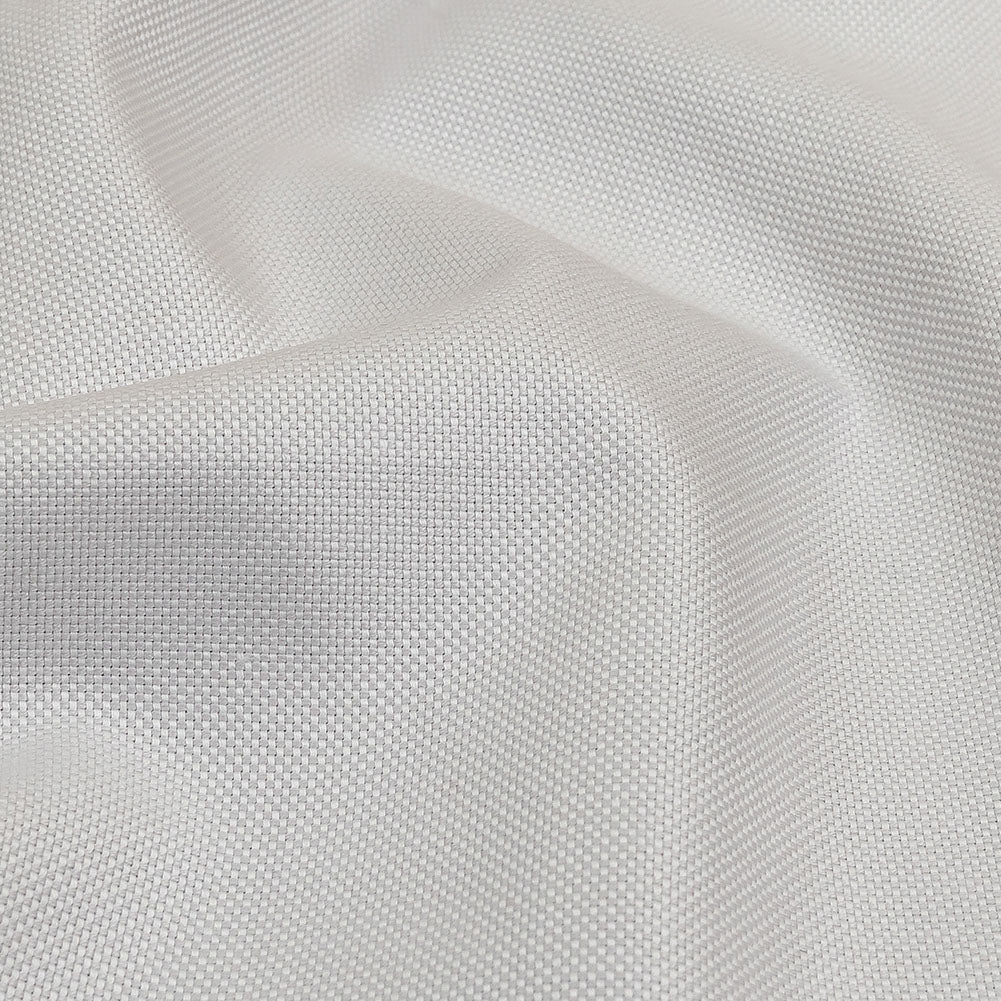 Pale Gray Cotton Basketweave Shirting Detail Pale Gray Cotton Basketweave Shirting Detail