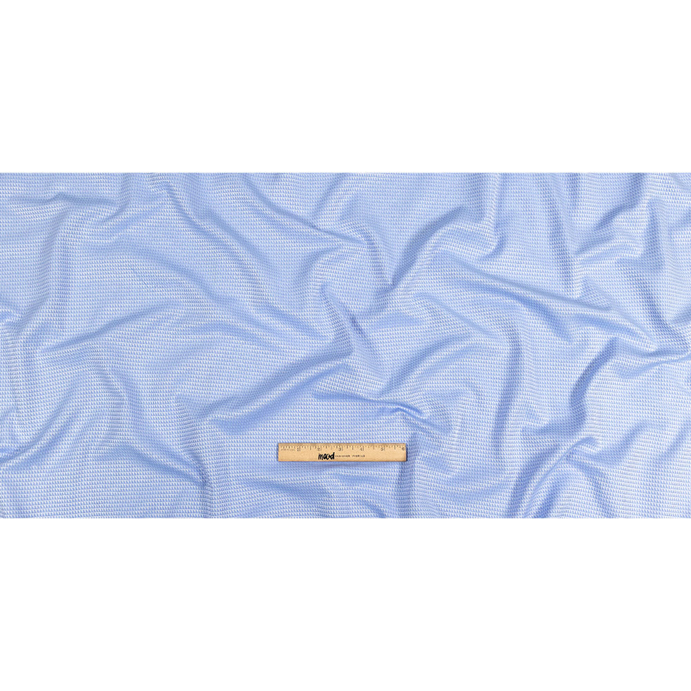 Blue and Periwinkle Triangles Cotton and Polyester Twill Full Blue and Periwinkle Triangles Cotton and Polyester Twill Full