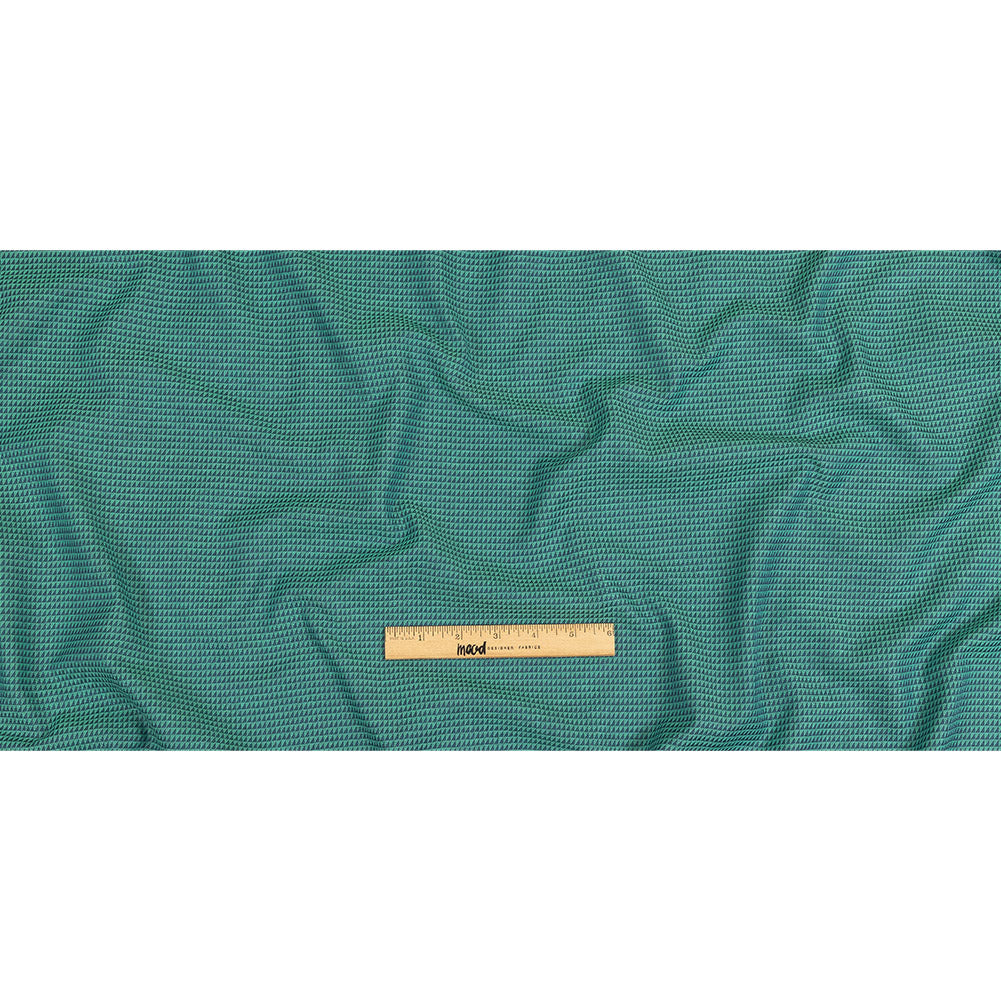 Seafoam and Navy Triangles Cotton and Polyester Twill Full Seafoam and Navy Triangles Cotton and Polyester Twill Full