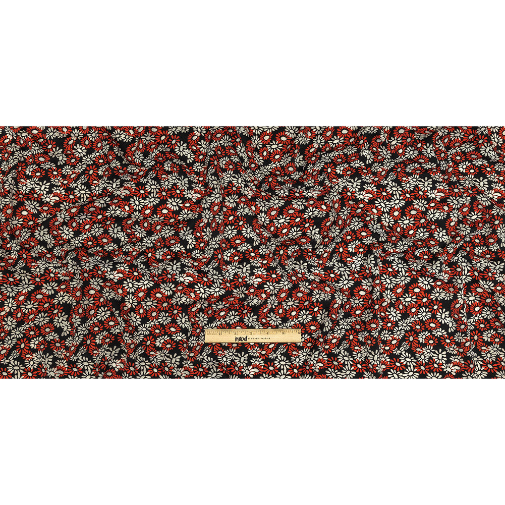Fluid Polyester Twill Print - Red, White and Black Floral - Mood Exclusive Shaken Not Stirred Full Fluid Polyester Twill Print - Red, White and Black Floral - Mood Exclusive Shaken Not Stirred Full