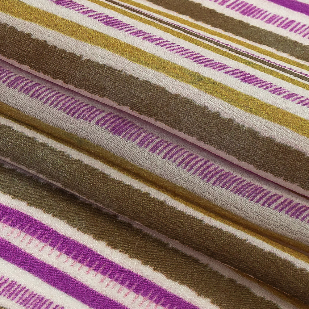 Mood Exclusive Orchid Tint Banded Together Polyester Crepe de Chine Folded Mood Exclusive Orchid Tint Banded Together Polyester Crepe de Chine Folded