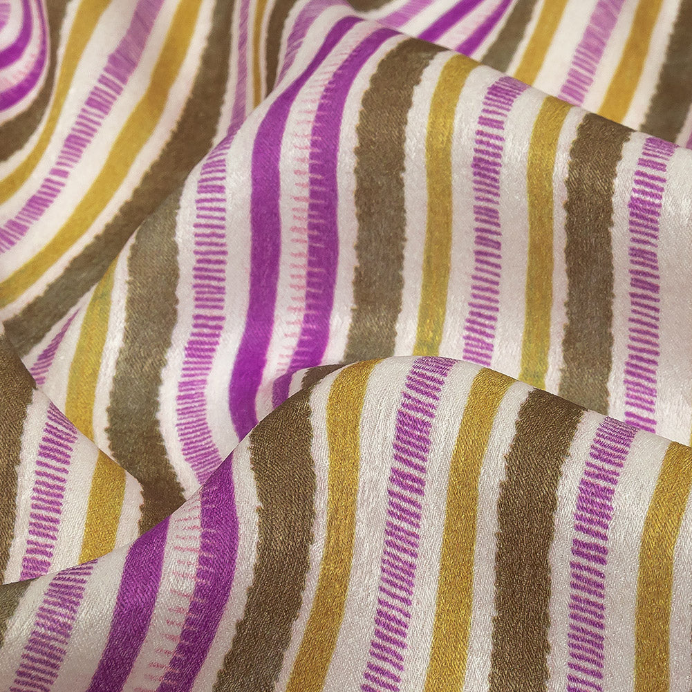Mood Exclusive Orchid Tint Banded Together Polyester Crepe de Chine Detail Mood Exclusive Orchid Tint Banded Together Polyester Crepe de Chine Detail