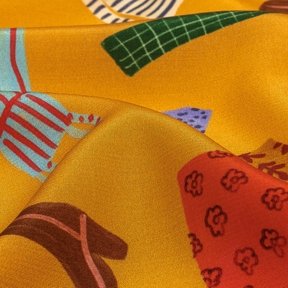 Mood Exclusive Yellow Laundry Day Viscose Poplin Detail Mood Exclusive Yellow Laundry Day Viscose Poplin Detail