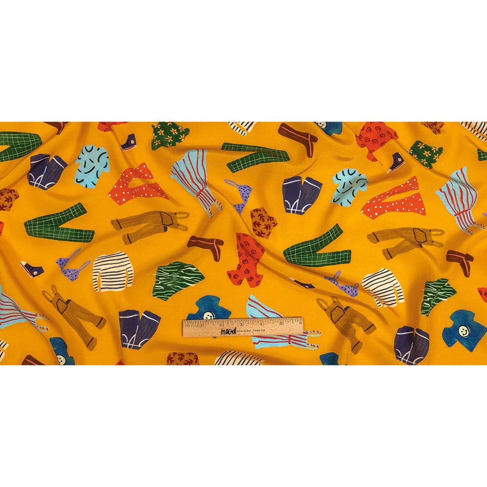 Mood Exclusive Yellow Laundry Day Viscose Poplin Full Mood Exclusive Yellow Laundry Day Viscose Poplin Full