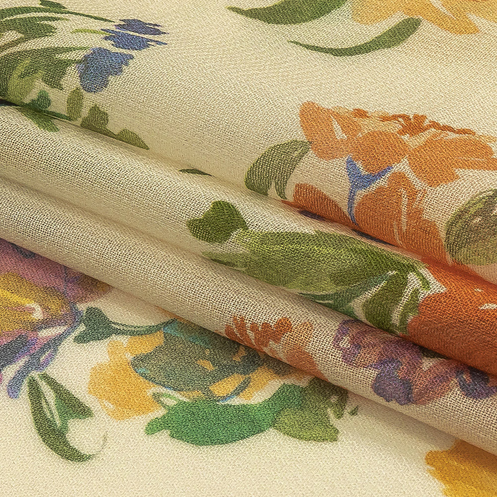 Mood Exclusive Beige Artist's Allure Viscose Georgette Folded Mood Exclusive Beige Artist's Allure Viscose Georgette Folded