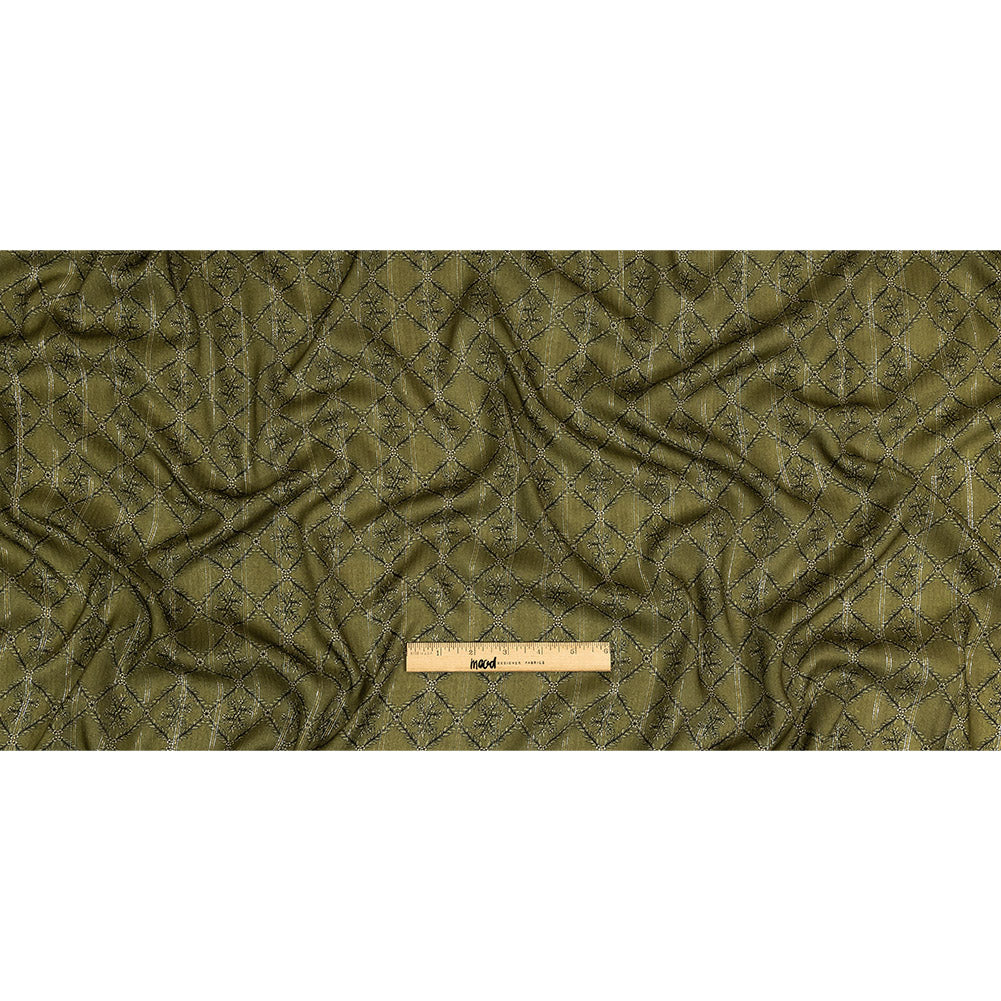 Mood Exclusive Victorian Vines Metallic Pinstriped Viscose Dobby Full Mood Exclusive Victorian Vines Metallic Pinstriped Viscose Dobby Full