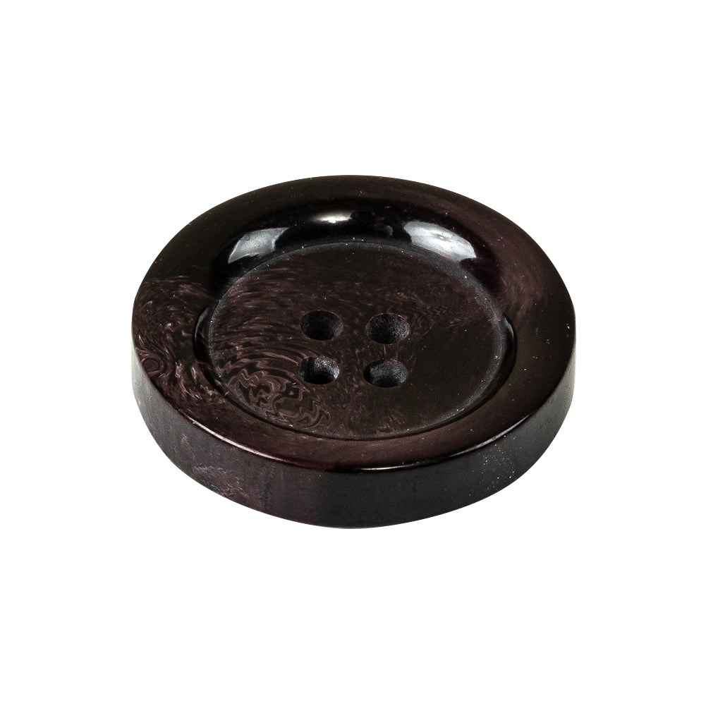 Plum Swirls Plastic 4-Hole Dish Button - 40L/25.5mm Folded Plum Swirls Plastic 4-Hole Dish Button - 40L/25.5mm Folded