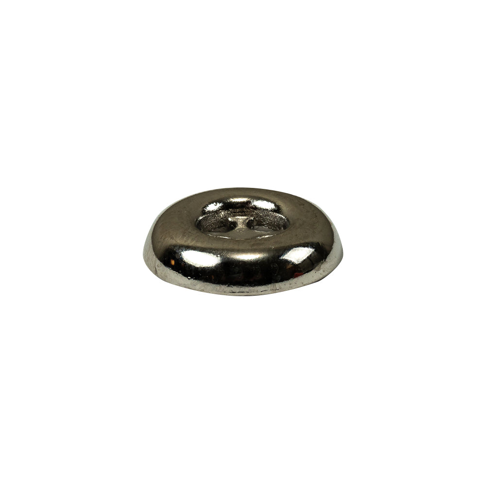 Italian Nickel 4-Hole Deepwell Metal Button - 28L/18mm Folded Italian Nickel 4-Hole Deepwell Metal Button - 28L/18mm Folded