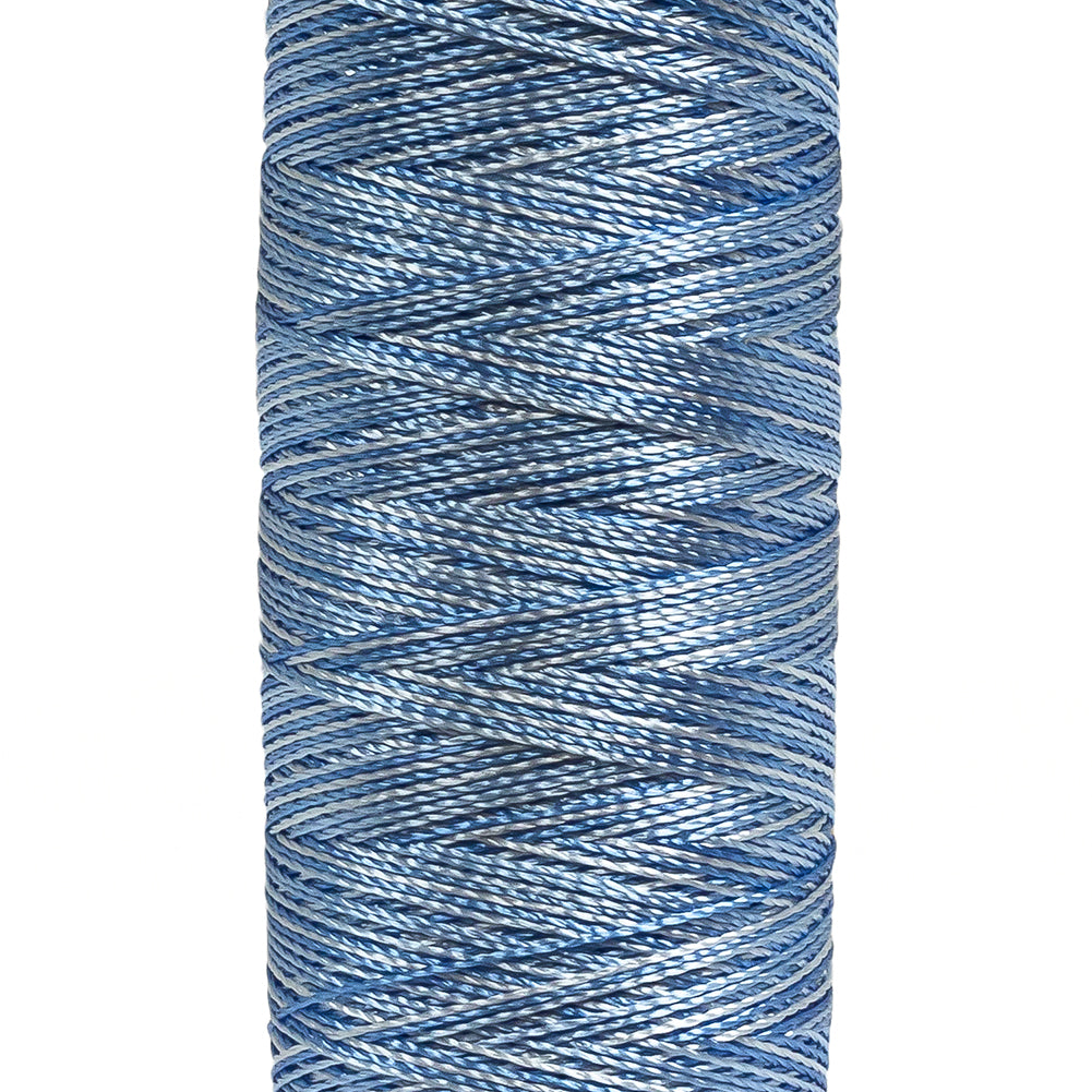 Gutermann Machine Embroidery Thread 200m - 9982 Varigated Blue Detail Gutermann Machine Embroidery Thread 200m - 9982 Varigated Blue Detail