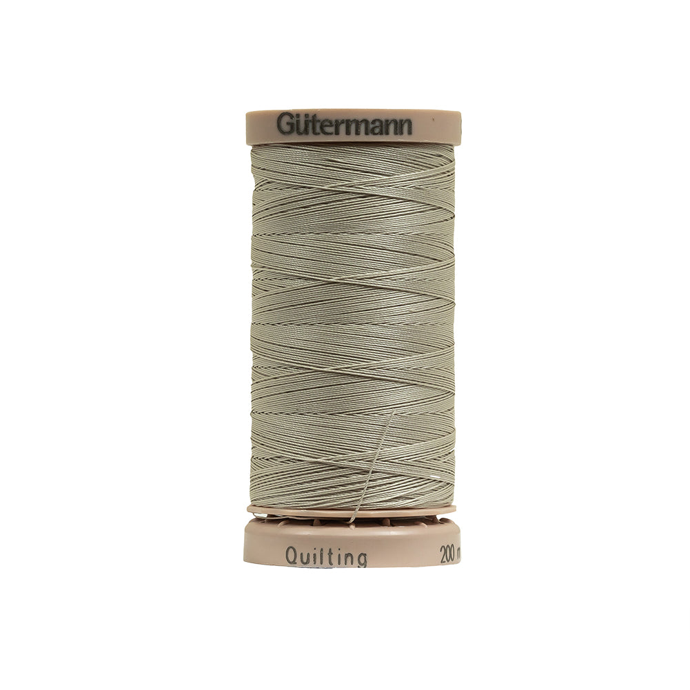 Gutermann Hand Quilting Cotton Thread 200m - 0618 Tuskegee Gray Gutermann Hand Quilting Cotton Thread 200m - 0618 Tuskegee Gray