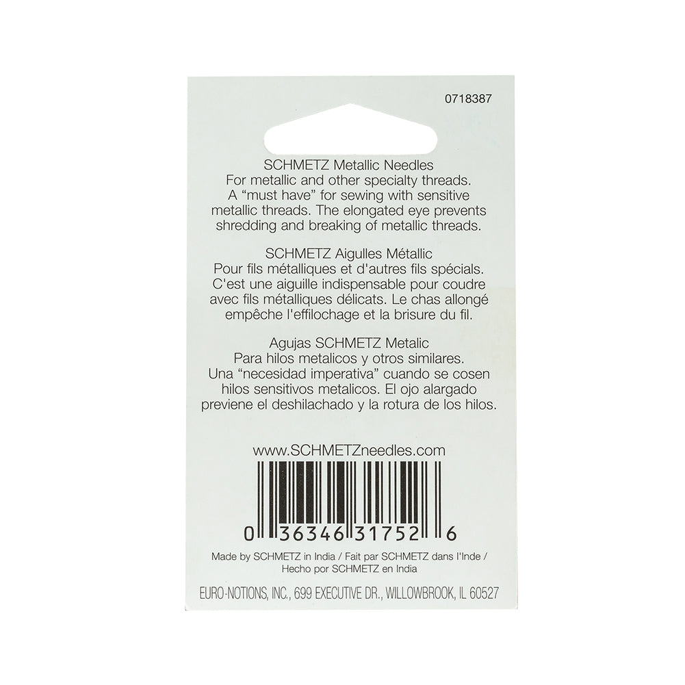 Schmetz Metallic Machine Needles - 90/14 - 5 ct Detail Schmetz Metallic Machine Needles - 90/14 - 5 ct Detail