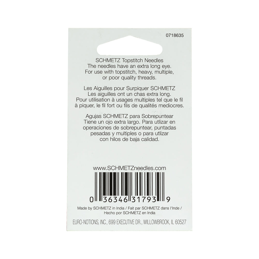 Schmetz Topstitch Machine Needles - 90/14 - 5 ct Detail Schmetz Topstitch Machine Needles - 90/14 - 5 ct Detail